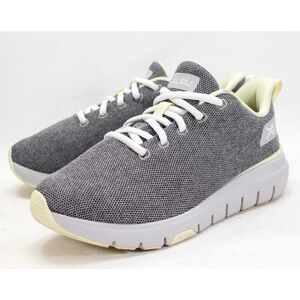 Kuru Flex Via Womens US 6.5 Wide Gray White Lime Athletic Running Shoes Sneakers